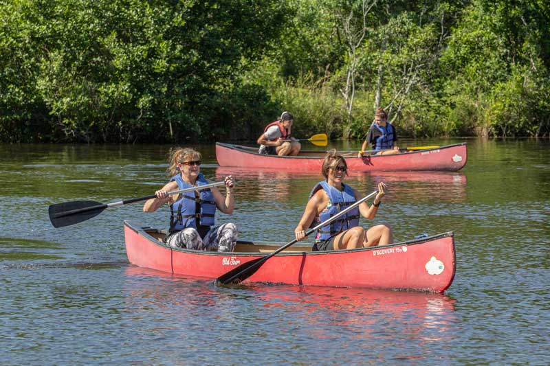 Canoeing on the lake